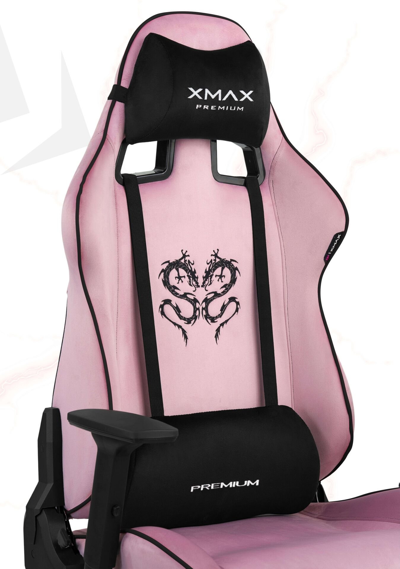 XMAX / Rio Plus Balerion Terletmez Kadife Kumaş Pembe Gaming Oyuncu Koltuğu / 120 Kg Taşır