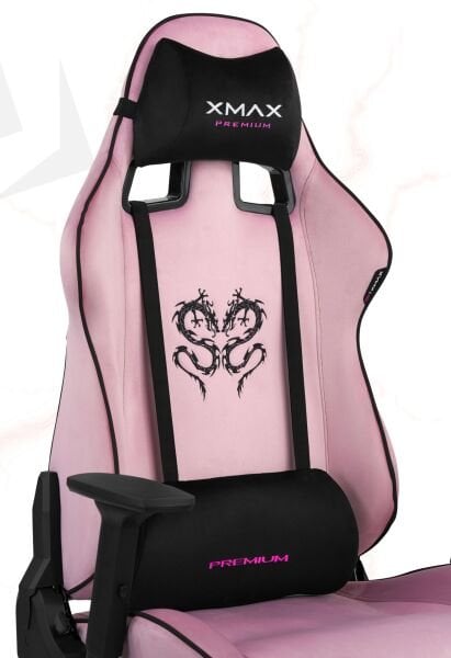 XMAX / Rio Plus Balerion Terletmez Kadife Kumaş Pembe Gaming Oyuncu Koltuğu / 120 Kg Taşır