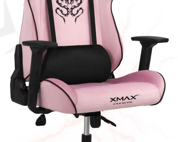 XMAX NO NAME / Rio Plus Balerion Terletmez Kadife Kumaş Pembe Gaming Oyuncu Koltuğu / 120 Kg Taşır