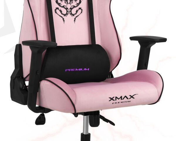 XMAX / Rio Plus Balerion Terletmez Kadife Kumaş Pembe Gaming Oyuncu Koltuğu / 120 Kg Taşır