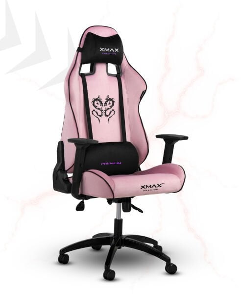 XMAX / Rio Plus Balerion Terletmez Kadife Kumaş Pembe Gaming Oyuncu Koltuğu / 120 Kg Taşır