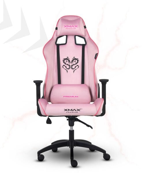XMAX / Rio Plus Balerion Terletmez Kadife Kumaş Pembe Gaming Oyuncu Koltuğu / 120 Kg Taşır