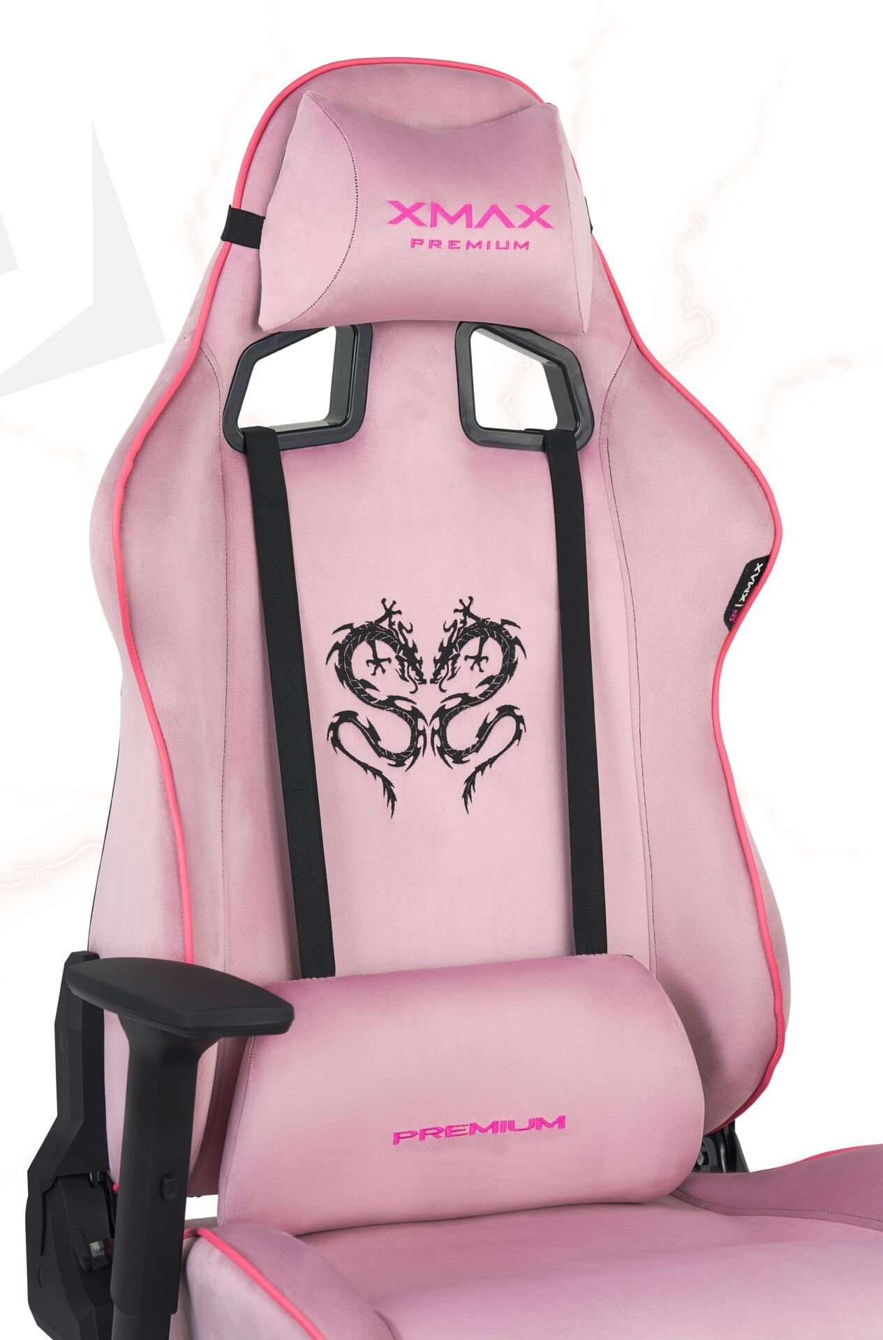 XMAX / Rio Plus Balerion Terletmez Kadife Kumaş Pembe Gaming Oyuncu Koltuğu / 120 Kg Taşır