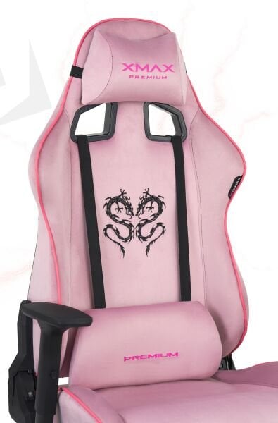 XMAX / Rio Plus Balerion Terletmez Kadife Kumaş Pembe Gaming Oyuncu Koltuğu / 120 Kg Taşır