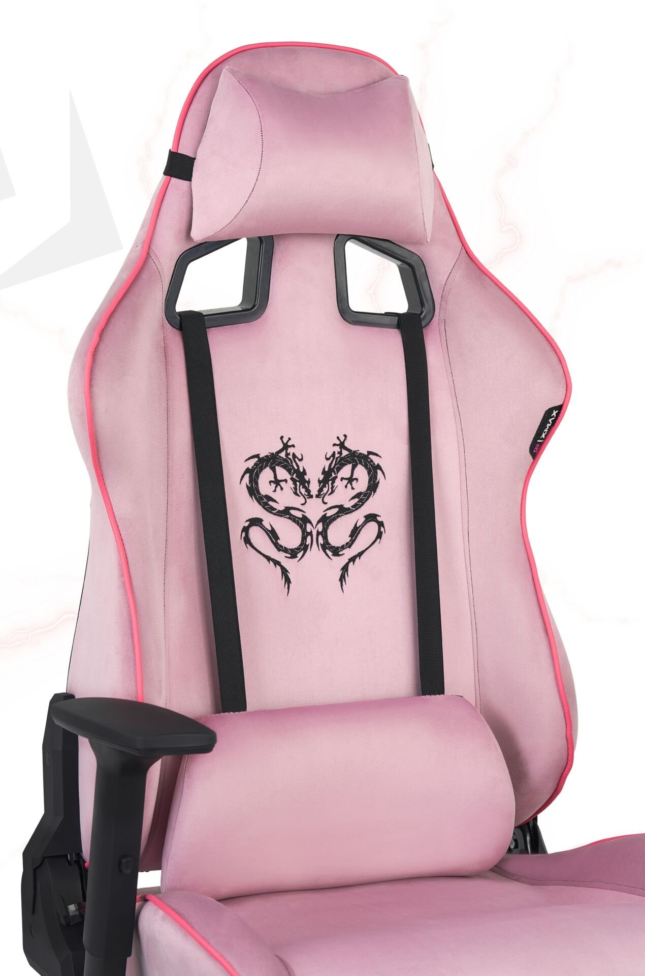 XMAX NO NAME / Rio Plus Balerion Terletmez Kadife Kumaş Pembe Gaming Oyuncu Koltuğu / 120 Kg Taşır