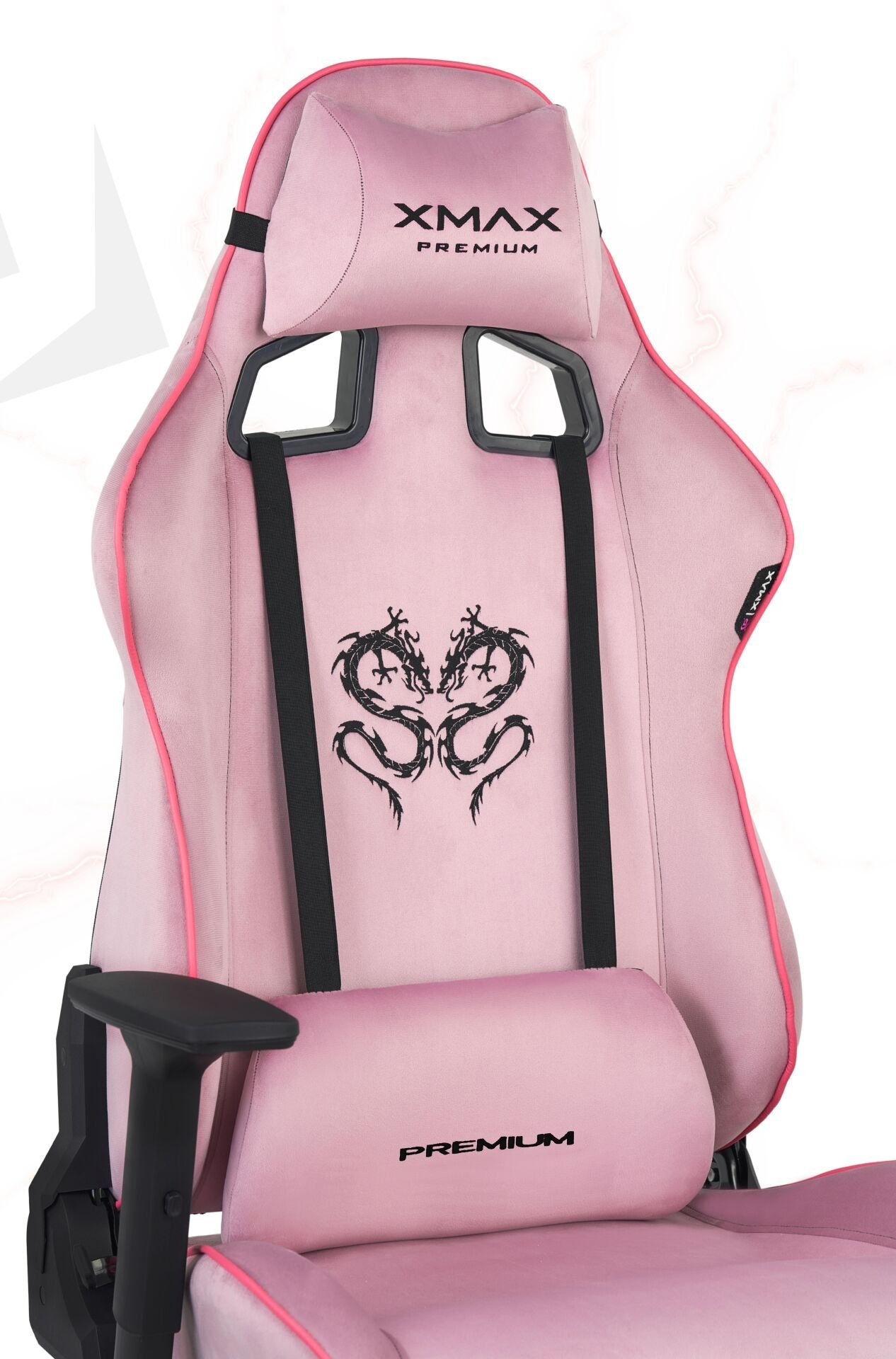 XMAX / Rio Plus Balerion Terletmez Kadife Kumaş Pembe Gaming Oyuncu Koltuğu / 120 Kg Taşır