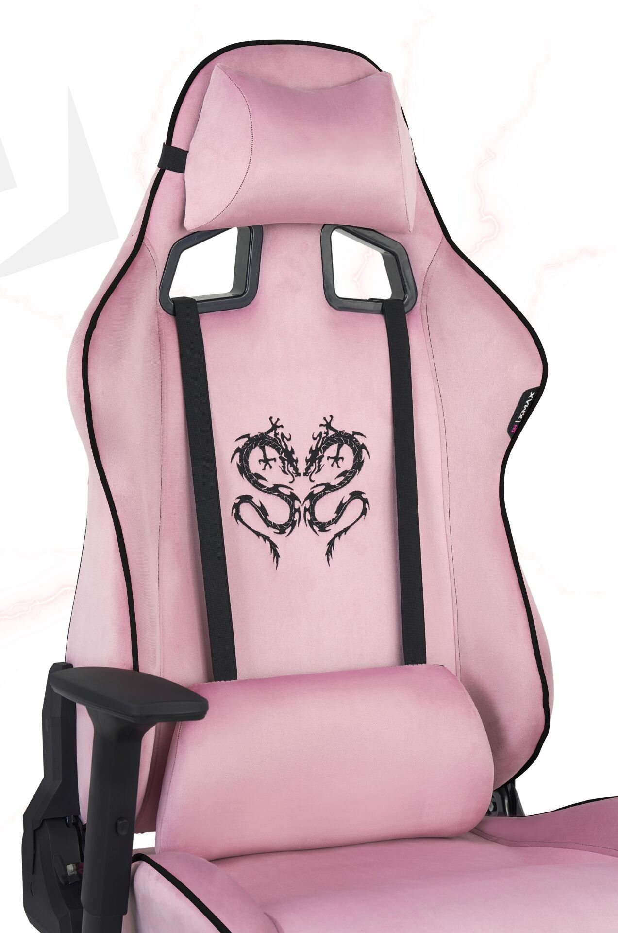 XMAX NO NAME / Rio Plus Balerion Terletmez Kadife Kumaş Pembe Gaming Oyuncu Koltuğu / 120 Kg Taşır