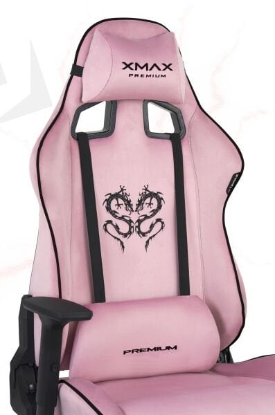 XMAX / Rio Plus Balerion Terletmez Kadife Kumaş Pembe Gaming Oyuncu Koltuğu / 120 Kg Taşır
