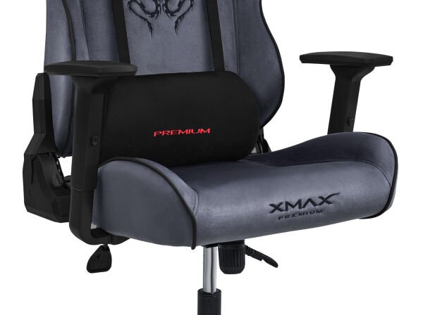 XMAX / Rio Balerion Terletmez Kadife Kumaş Antrasit Gaming Oyuncu Koltuğu / 120 Kg Taşır