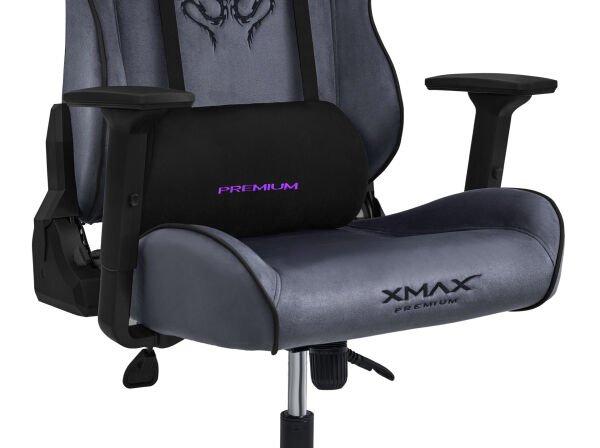XMAX / Rio Balerion Terletmez Kadife Kumaş Antrasit Gaming Oyuncu Koltuğu / 120 Kg Taşır