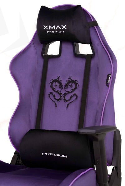XMAX / Rio Balerion Terletmez Kadife Kumaş Mor Gaming Oyuncu Koltuğu / 120 Kg Taşır