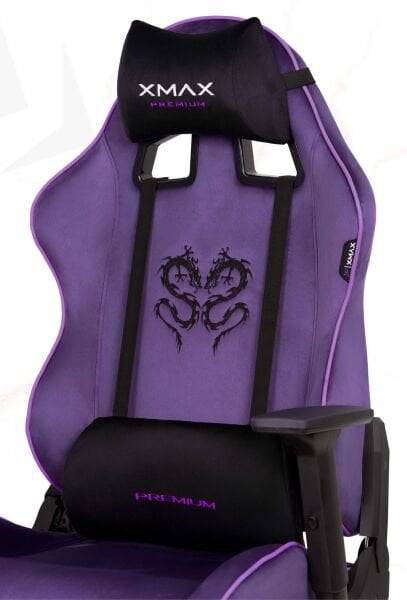 XMAX / Rio Balerion Terletmez Kadife Kumaş Mor Gaming Oyuncu Koltuğu / 120 Kg Taşır