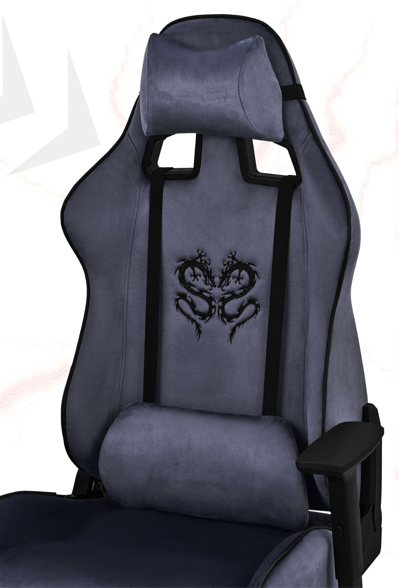 XMAX NO NAME / Rio Plus Balerion Terletmez Kadife Kumaş Antrasit Gaming Oyuncu Koltuğu / 120 Kg Taşır