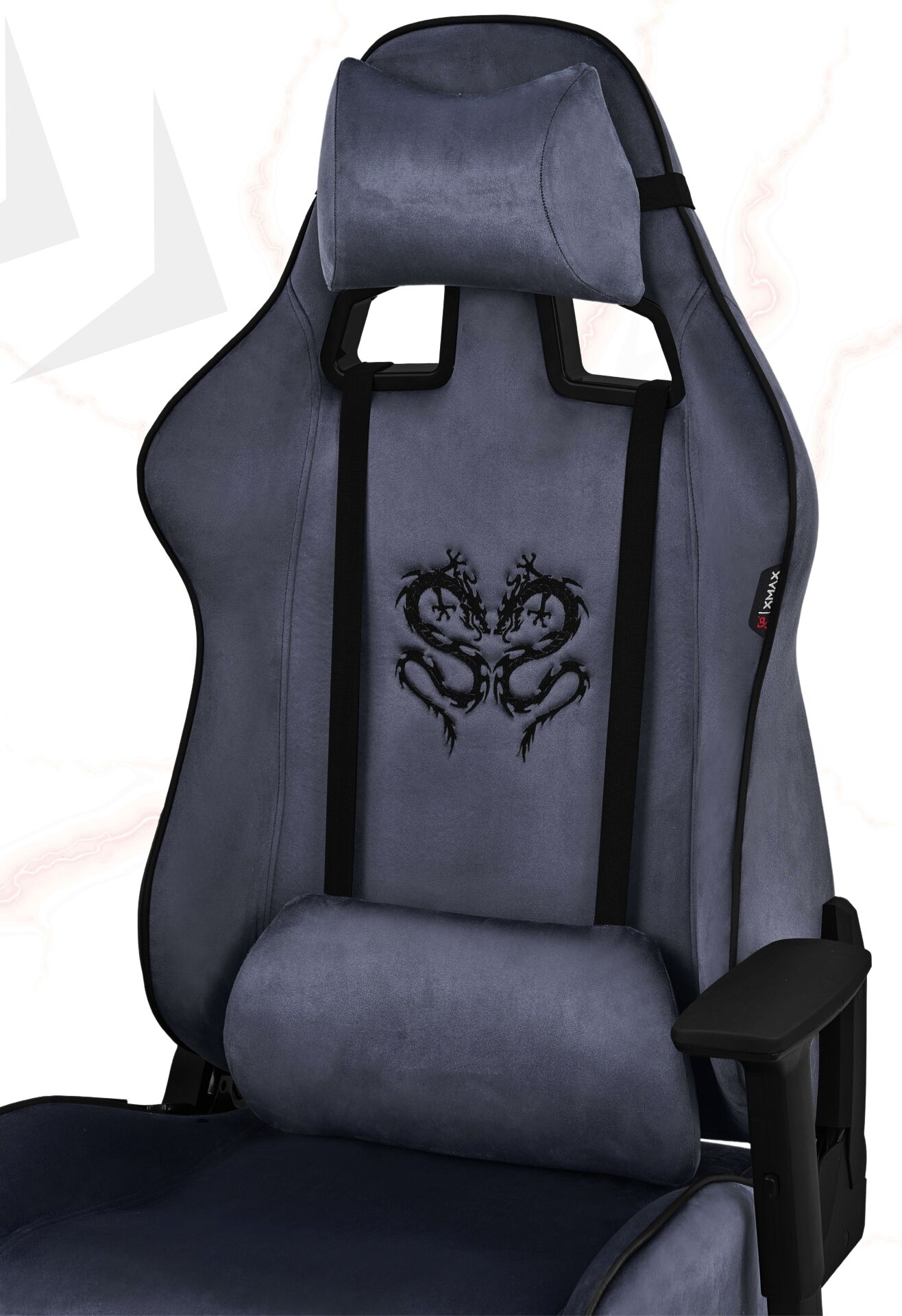 XMAX NO NAME / Rio Plus Balerion Terletmez Kadife Kumaş Antrasit Gaming Oyuncu Koltuğu / 120 Kg Taşır