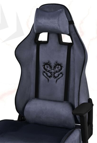 XMAX NO NAME / Rio Plus Balerion Terletmez Kadife Kumaş Antrasit Gaming Oyuncu Koltuğu / 120 Kg Taşır