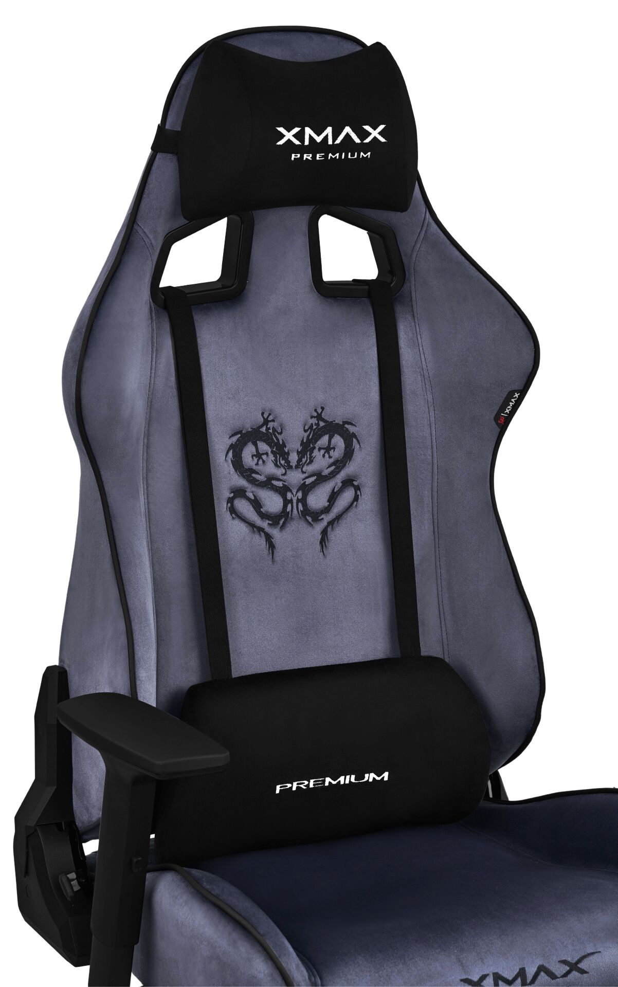 XMAX / Rio Plus Balerion Terletmez Kadife Kumaş Antrasit Gaming Oyuncu Koltuğu / 120 Kg Taşır