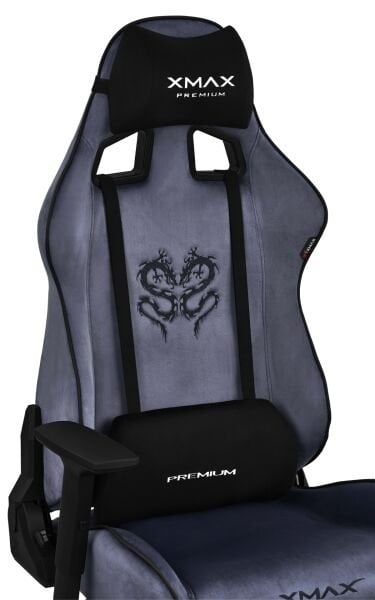 XMAX / Rio Plus Balerion Terletmez Kadife Kumaş Antrasit Gaming Oyuncu Koltuğu / 120 Kg Taşır