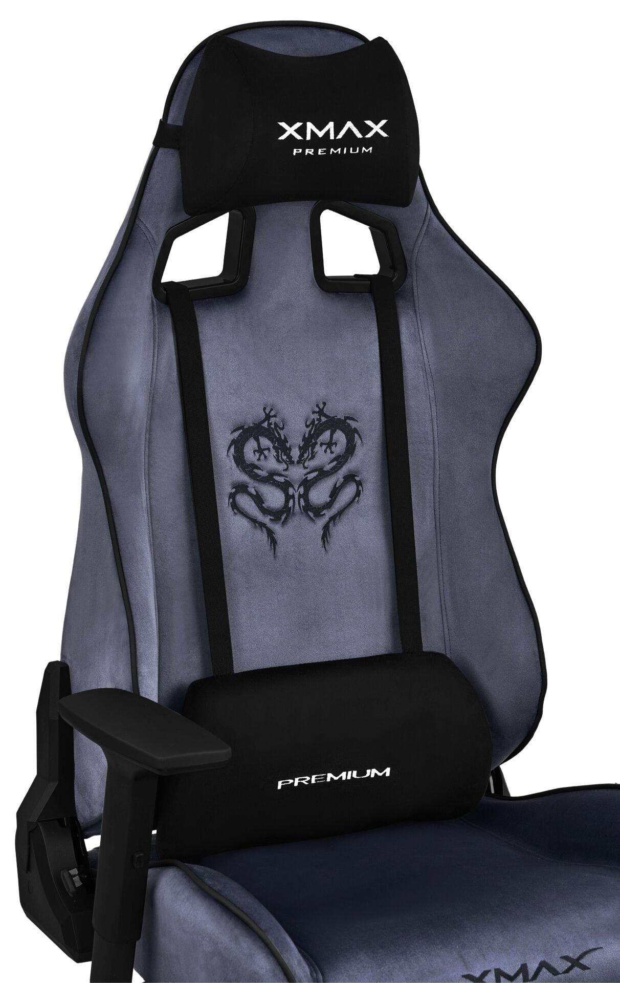 XMAX / Rio Plus Balerion Terletmez Kadife Kumaş Antrasit Gaming Oyuncu Koltuğu / 120 Kg Taşır