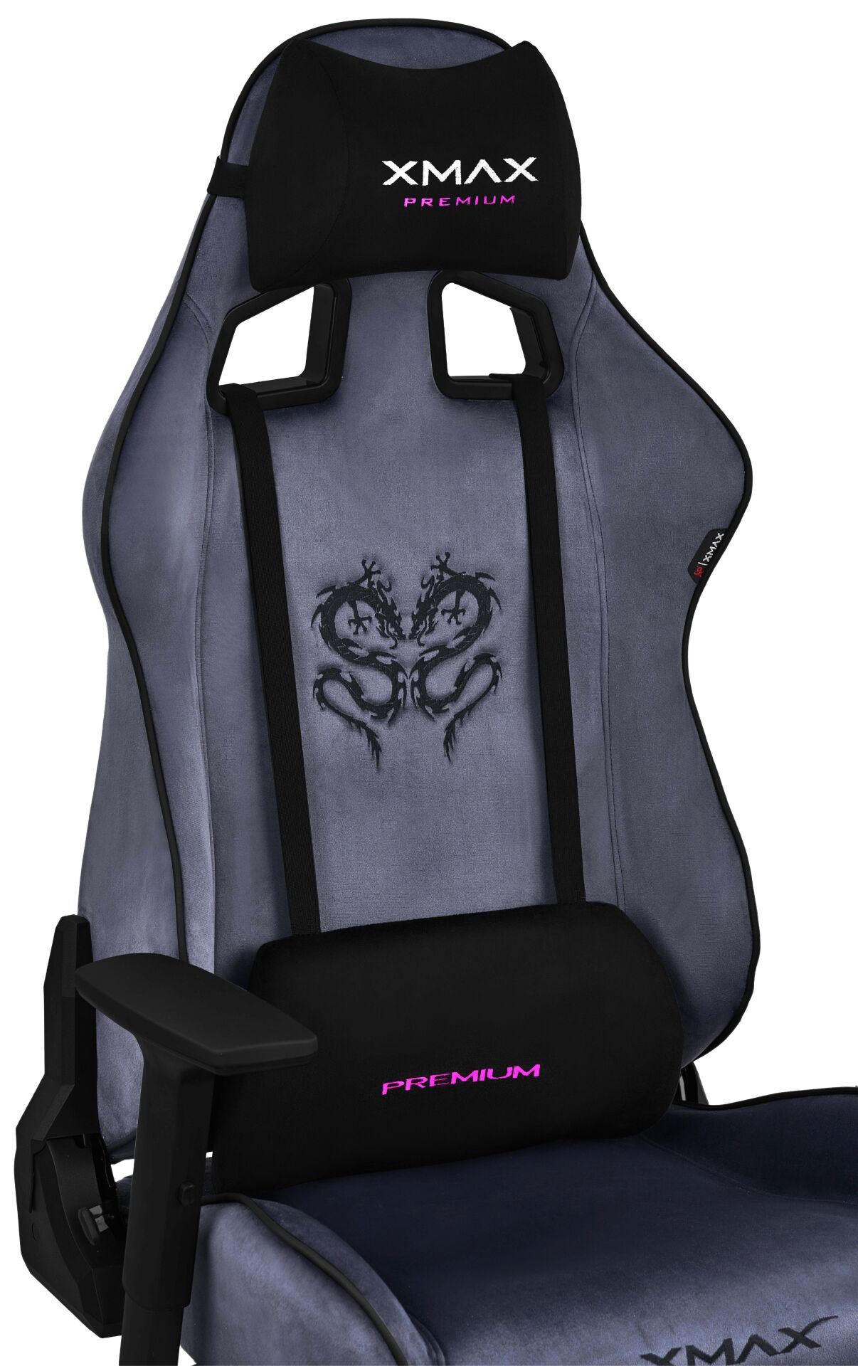 XMAX / Rio Plus Balerion Terletmez Kadife Kumaş Antrasit Gaming Oyuncu Koltuğu / 120 Kg Taşır