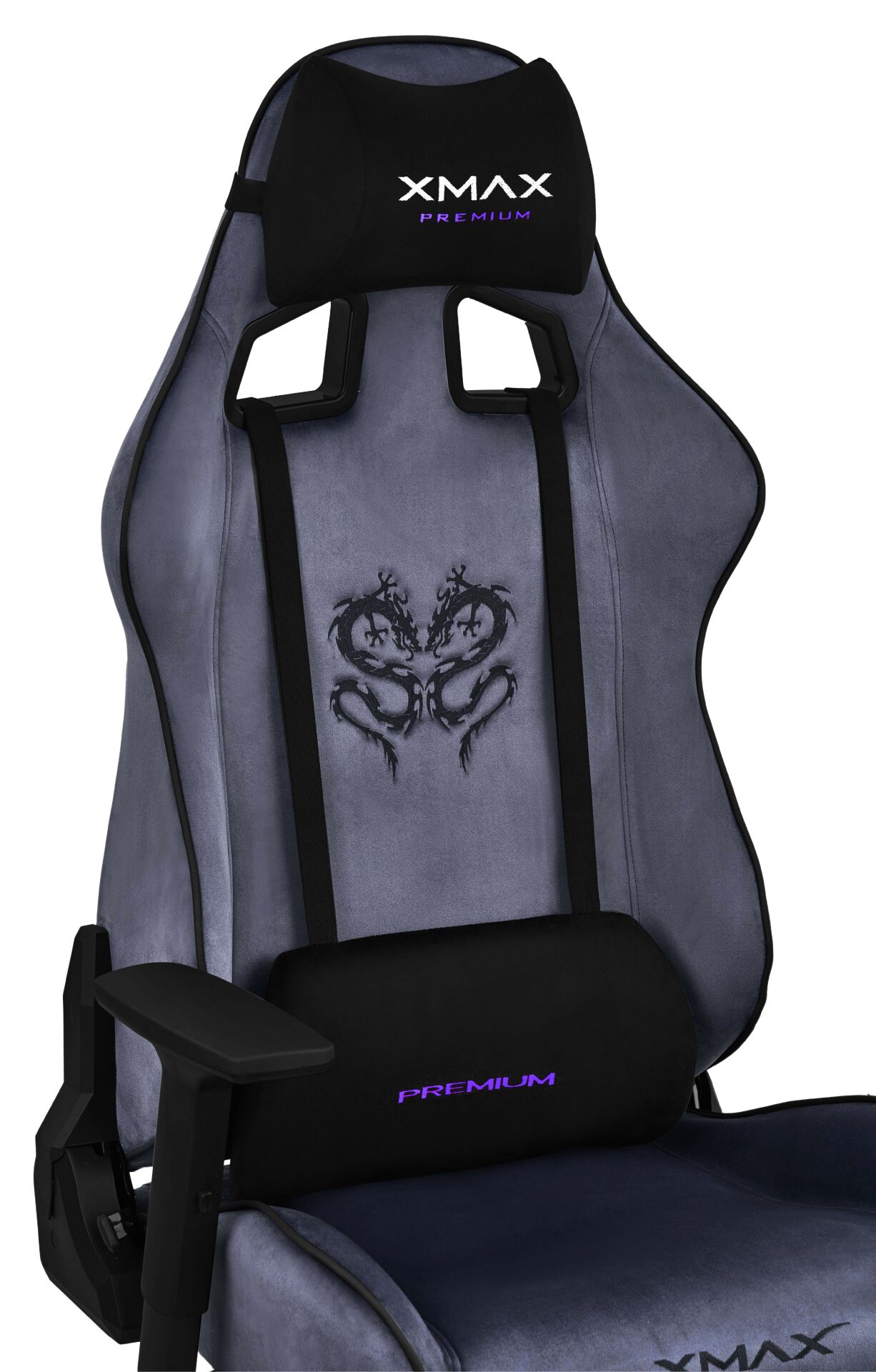 XMAX / Rio Plus Balerion Terletmez Kadife Kumaş Antrasit Gaming Oyuncu Koltuğu / 120 Kg Taşır