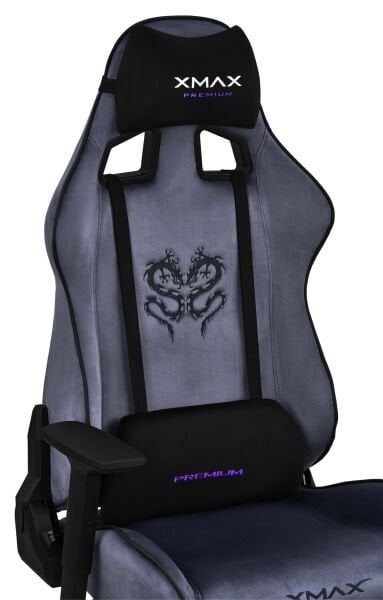 XMAX / Rio Plus Balerion Terletmez Kadife Kumaş Antrasit Gaming Oyuncu Koltuğu / 120 Kg Taşır