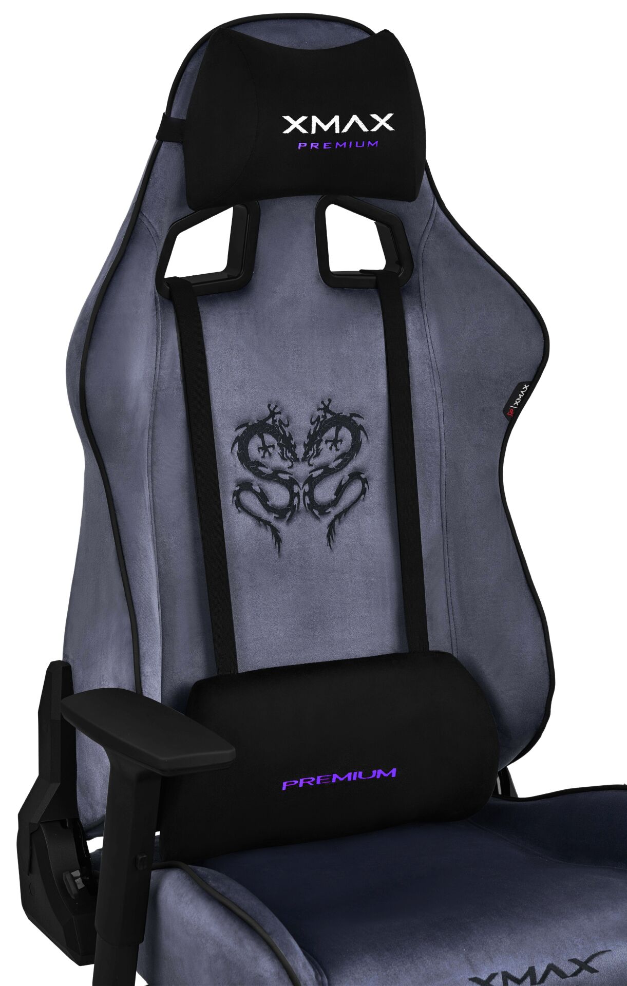 XMAX / Rio Plus Balerion Terletmez Kadife Kumaş Antrasit Gaming Oyuncu Koltuğu / 120 Kg Taşır