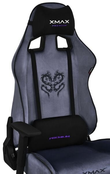 XMAX / Rio Plus Balerion Terletmez Kadife Kumaş Antrasit Gaming Oyuncu Koltuğu / 120 Kg Taşır