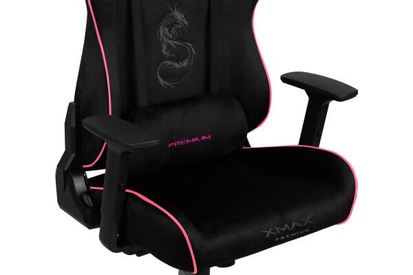 XMAX / Rio Plus Balerion Terletmez Kadife Kumaş Siyah Gaming Oyuncu Koltuğu / 120 Kg Taşır