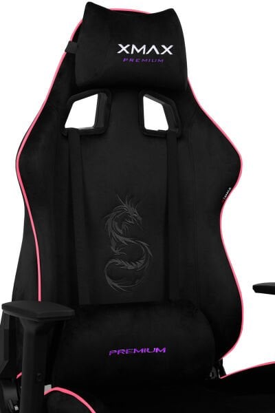 XMAX / Rio Plus Balerion Terletmez Kadife Kumaş Siyah Gaming Oyuncu Koltuğu / 120 Kg Taşır