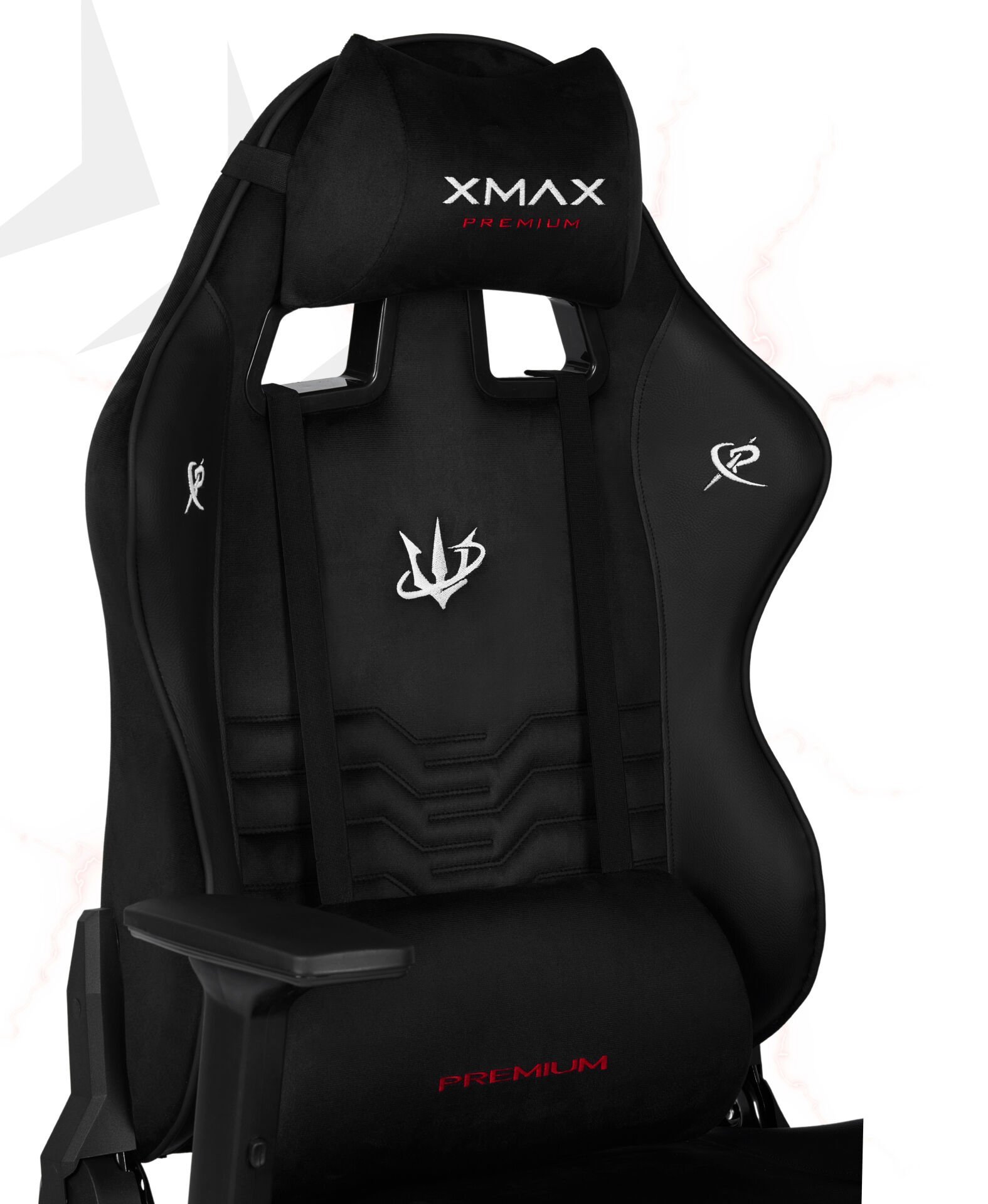XMAX  / Rio Terletmez Kısmi Derili Kadife Kumaş Siyah Gaming Oyuncu Koltuğu / 120 Kg Taşır