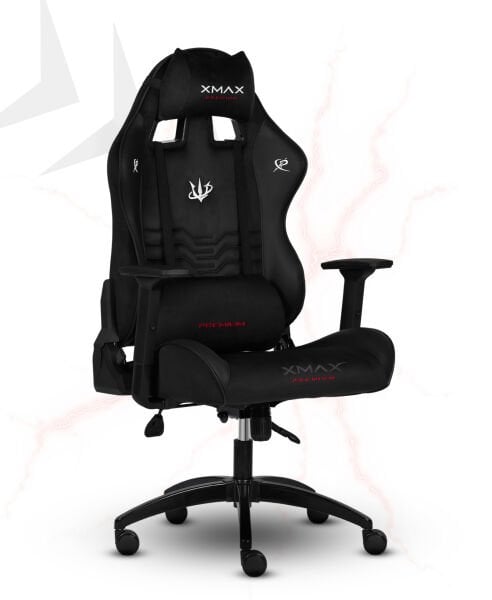 XMAX  / Rio Terletmez Kısmi Derili Kadife Kumaş Siyah Gaming Oyuncu Koltuğu / 120 Kg Taşır