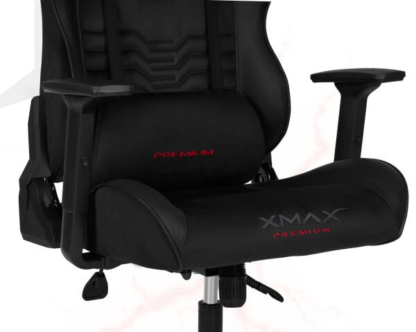 XMAX  / Rio Terletmez Kısmi Derili Kadife Kumaş Siyah Gaming Oyuncu Koltuğu / 120 Kg Taşır