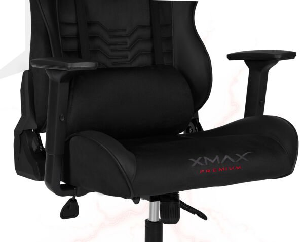 XMAX NO NAME / Rio Terletmez Kısmi Derili Kadife Kumaş Siyah Gaming Oyuncu Koltuğu / 120 Kg Taşır