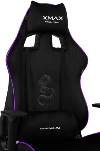 XMAX / Rio Plus Balerion Terletmez Kadife Kumaş Siyah Gaming Oyuncu Koltuğu / 120 Kg Taşır