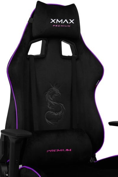 XMAX / Rio Plus Balerion Terletmez Kadife Kumaş Siyah Gaming Oyuncu Koltuğu / 120 Kg Taşır