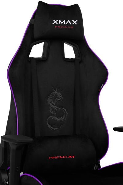 XMAX / Rio Plus Balerion Terletmez Kadife Kumaş Siyah Gaming Oyuncu Koltuğu / 120 Kg Taşır