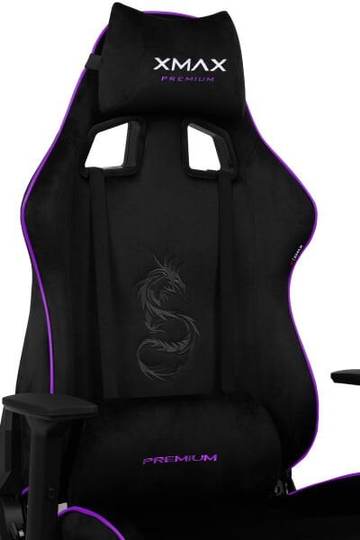 XMAX / Rio Plus Balerion Terletmez Kadife Kumaş Siyah Gaming Oyuncu Koltuğu / 120 Kg Taşır