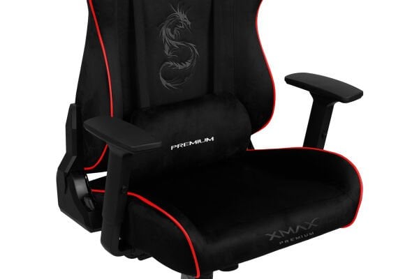 XMAX / Rio Plus Balerion Terletmez Kadife Kumaş Siyah Gaming Oyuncu Koltuğu / 120 Kg Taşır