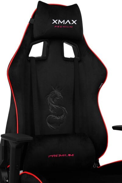 XMAX / Rio Plus Balerion Terletmez Kadife Kumaş Siyah Gaming Oyuncu Koltuğu / 120 Kg Taşır