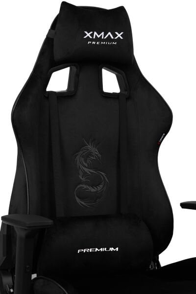 XMAX / Rio Plus Balerion Terletmez Kadife Kumaş Siyah Gaming Oyuncu Koltuğu / 120 Kg Taşır