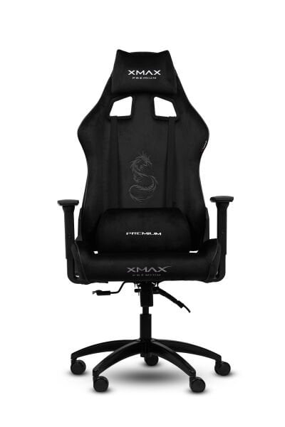 XMAX / Rio Plus Balerion Terletmez Kadife Kumaş Siyah Gaming Oyuncu Koltuğu / 120 Kg Taşır