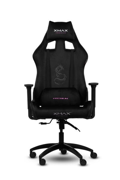 XMAX / Rio Plus Balerion Terletmez Kadife Kumaş Siyah Gaming Oyuncu Koltuğu / 120 Kg Taşır