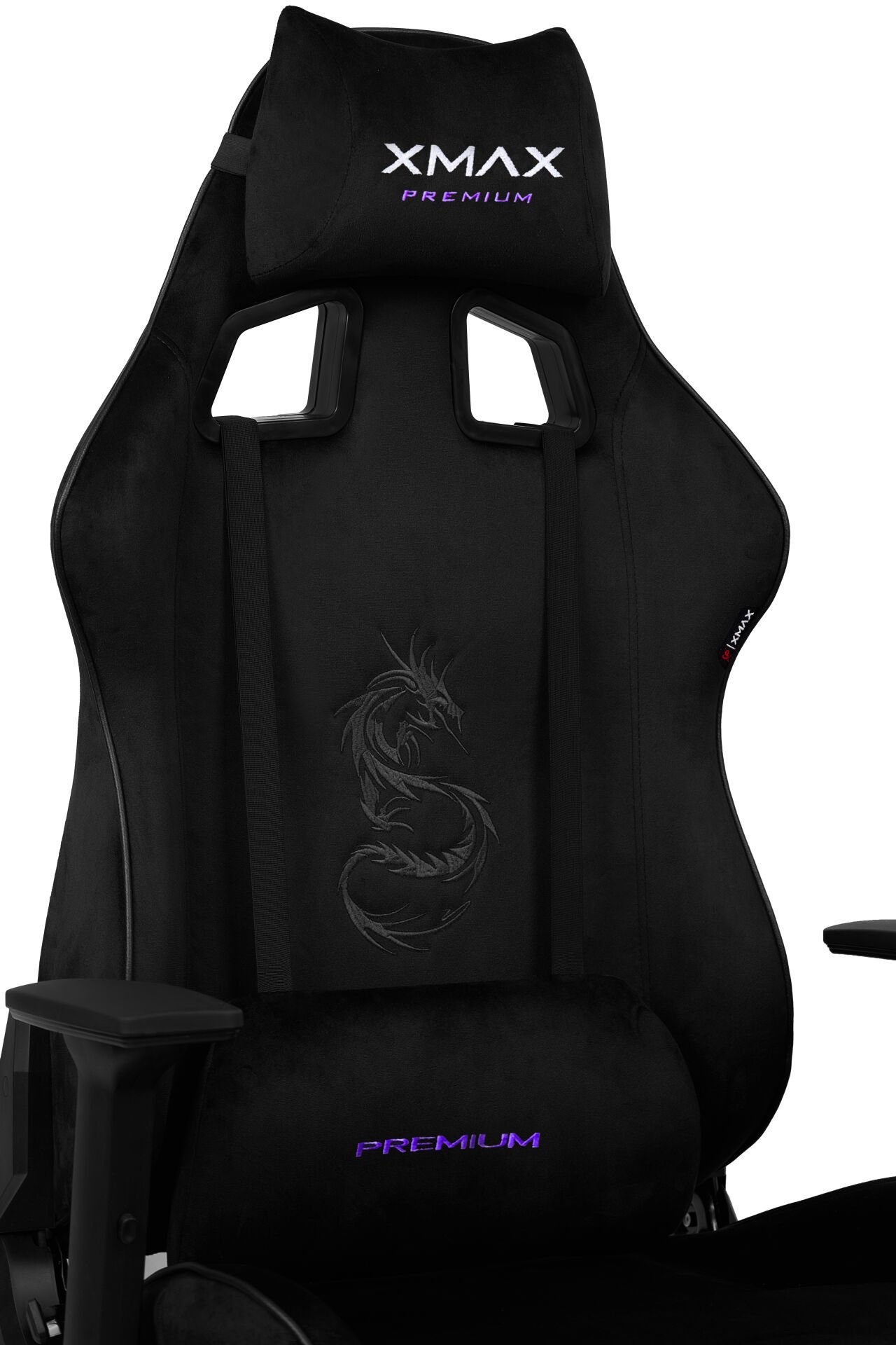 XMAX / Rio Plus Balerion Terletmez Kadife Kumaş Siyah Gaming Oyuncu Koltuğu / 120 Kg Taşır