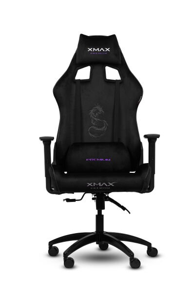 XMAX / Rio Plus Balerion Terletmez Kadife Kumaş Siyah Gaming Oyuncu Koltuğu / 120 Kg Taşır