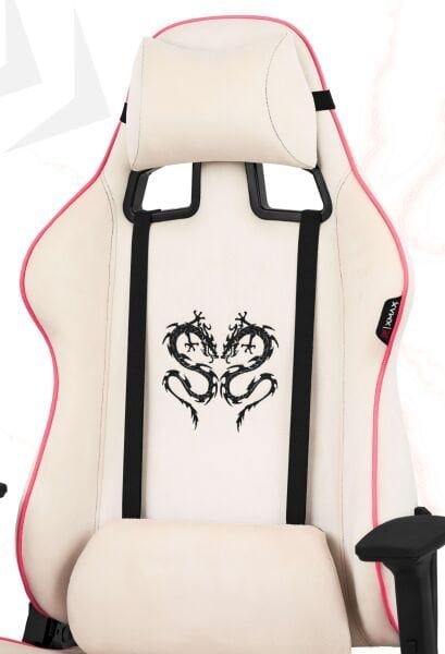 XMAX NO NAME / Rio Plus Balerion Terletmez Kadife Kumaş Beyaz Gaming Oyuncu Koltuğu / 120 Kg Taşır