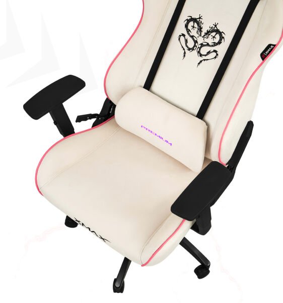 XMAX / Rio Plus Balerion Terletmez Kadife Kumaş Beyaz Gaming Oyuncu Koltuğu / 120 Kg Taşır