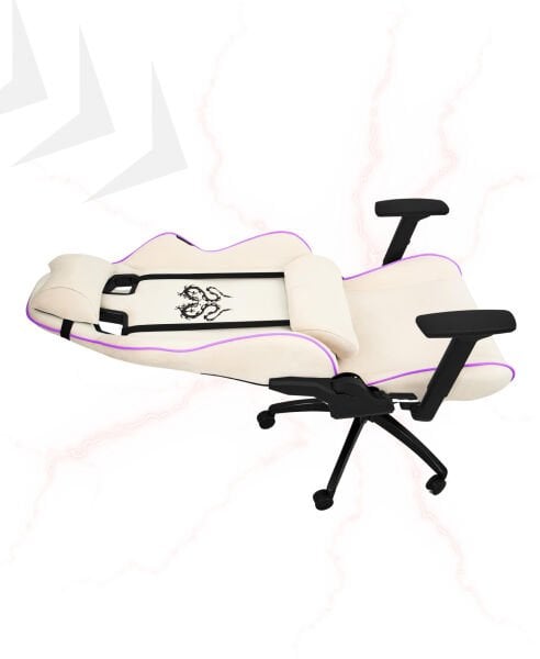 XMAX NO NAME / Rio Plus Balerion Terletmez Kadife Kumaş Beyaz Gaming Oyuncu Koltuğu / 120 Kg Taşır