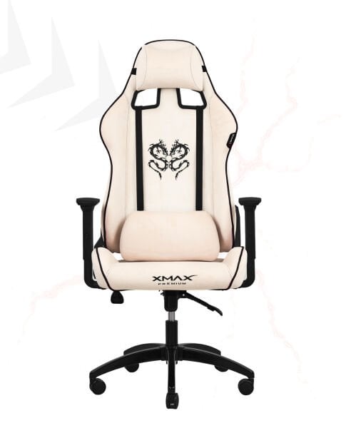 XMAX NO NAME / Rio Plus Balerion Terletmez Kadife Kumaş Beyaz Gaming Oyuncu Koltuğu / 120 Kg Taşır