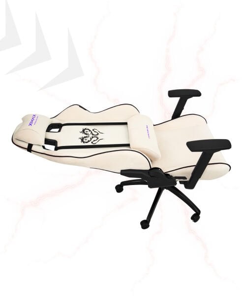 XMAX / Rio Plus Balerion Terletmez Kadife Kumaş Beyaz Gaming Oyuncu Koltuğu / 120 Kg Taşır