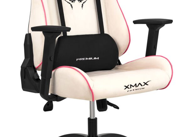 XMAX / Rio Plus Balerion Terletmez Kadife Kumaş Beyaz Gaming Oyuncu Koltuğu / 120 Kg Taşır